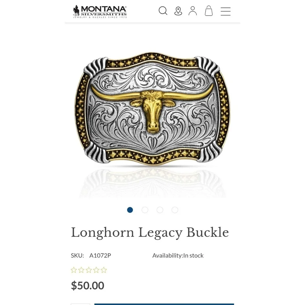 Montana Silversmiths Longhorn Legacy Belt Buckle New NIB